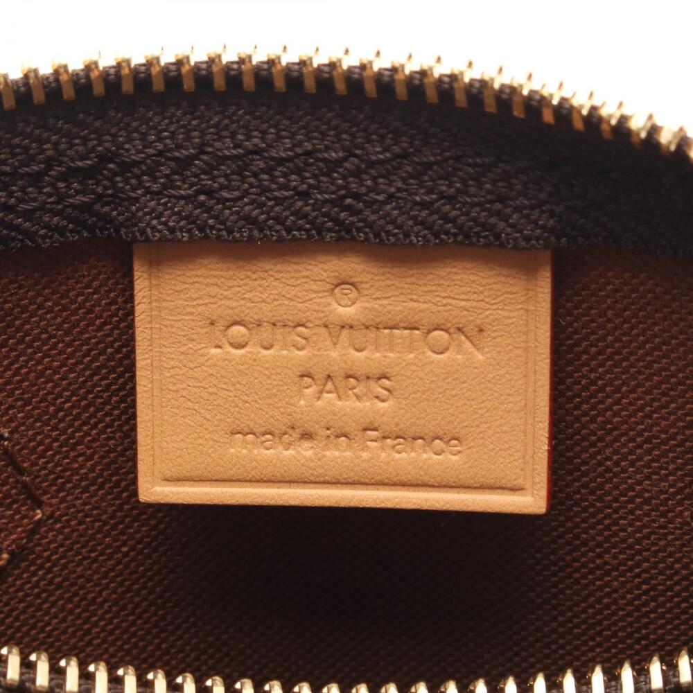 Louis Vuitton Brown Leather Handbag Monogram Speedy Canvas - Picture 3 of 4